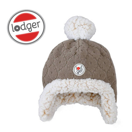 Lodger Fleece Dwuwarstwowa Zimowa Czapeczka z Polaru 6-12 msc Brązowa Buffalo